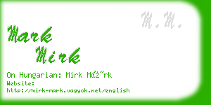 mark mirk business card